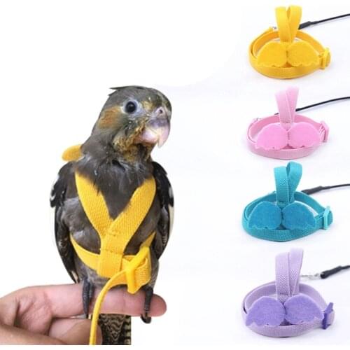 Parrot Birds Harness Leash Adjustable Training Traction Rope Anti-bite Rope for Parrot Bird Peony Pet Supplies