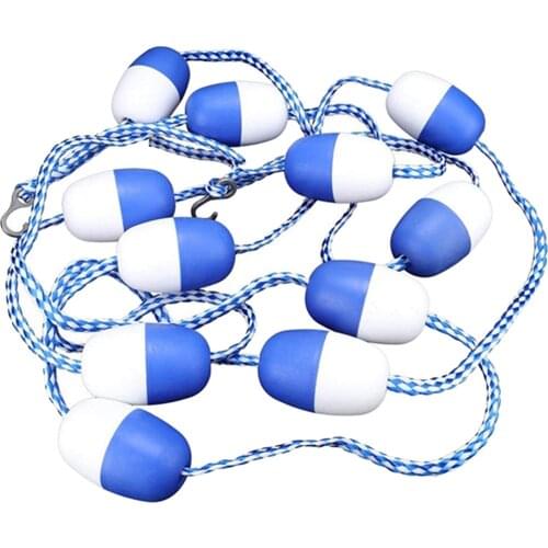 Pre-Assembled Swimming Pool Safety Divider Rope Line w/ Floats Kit 16ft