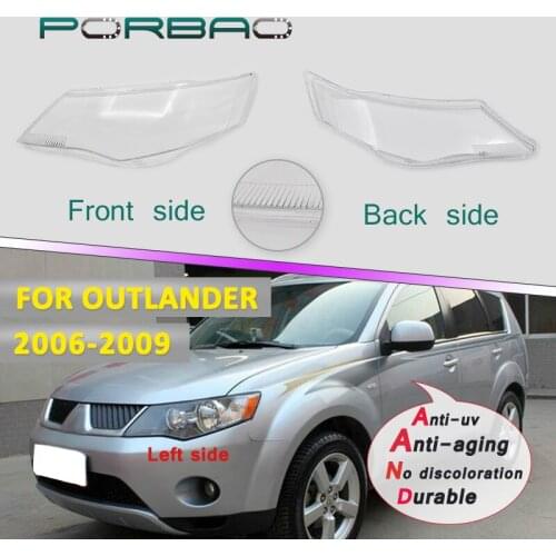 Headlight Cover For Mitsubishi Outlander Transparent Headlight Clear Auto-Shell 06-09 Replacement DIY