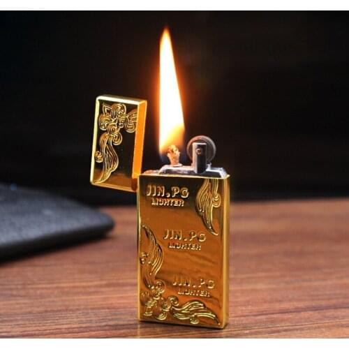 Retro Metal Kerosene Oil Lighter Grinding Wheel Gasoline Flint Windproof Cigarette Lighters Gadgets For Somker