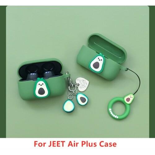 Cartoon Silicone Shockproof Anti-Scratch Protective Case Cover With Carabiner For JEET Air Plus Headphone Headset Case