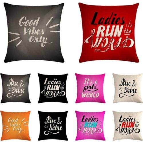 Sports Lady Running World Cushion Cover Home Decor Office Chair Home Sofa Cushion Case 45*45 cm Wholesale Dropshipping ZY1057