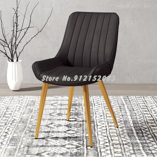 Dining chair home Nordic backrest modern minimalist personality net red makeup chair light luxury wrought iron creative desk cha