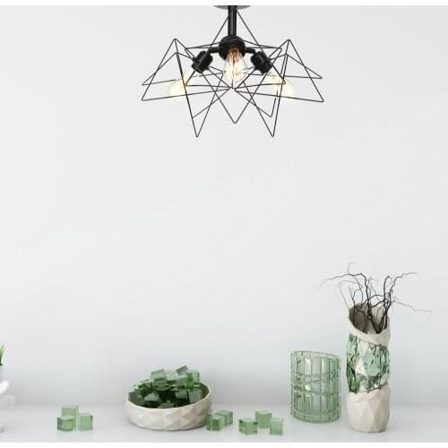 Vintage Ceiling Lights Home Lighting For Living Room Modern Lustre LED Ceiling Lamp Loft Light LED E27 AC110V AC220V Black