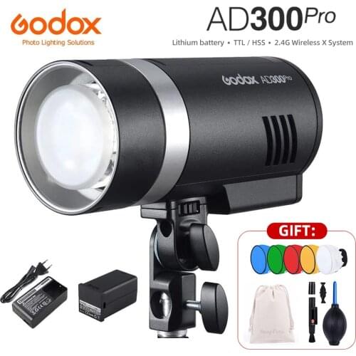 Godox AD300Pro Outdoor Flash Light 300Ws TTL 2.4G 1/8000 HSS w 2600mAh Battery for DSLR Canon Nikon Sony Fuji Olympus PK AD200
