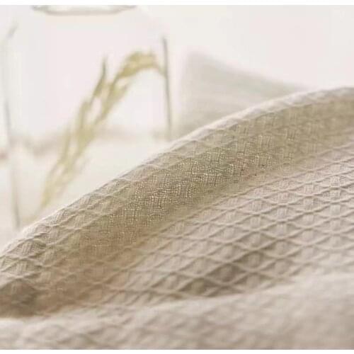 Cortinas de lino de ventana beige estilo moderno nórdico adecuado para la Sala de estar balcón estudio cortinas personalizadas