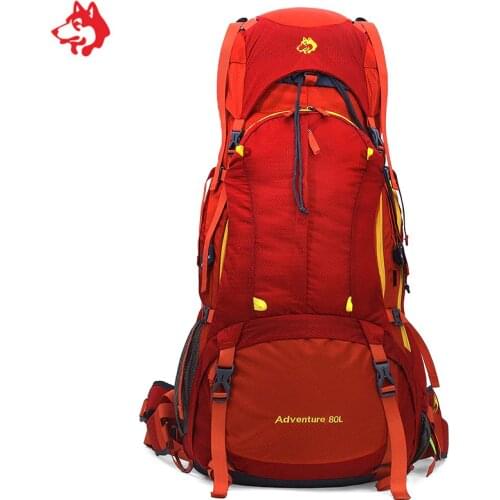 Yiwu 80L new outdoor camping hiking sports travelling bag professional heavy mountaineering bag waterproof trekking backpack