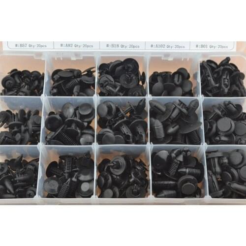 300pcs Clips Rivet Trim Panel Retainer Interior Fastener Body Screws Push Type