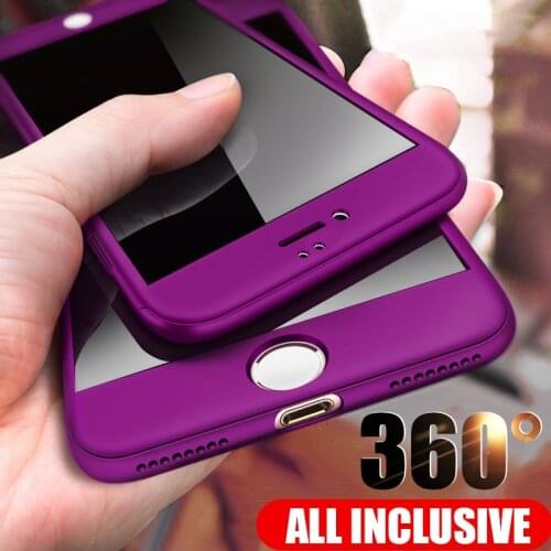 360 Full Protective Phone Case For iPhone 8 7 Plus 6 6s Case 5 5S SE X 10 Full Cover For iPhone XR Xs Max X Case cover