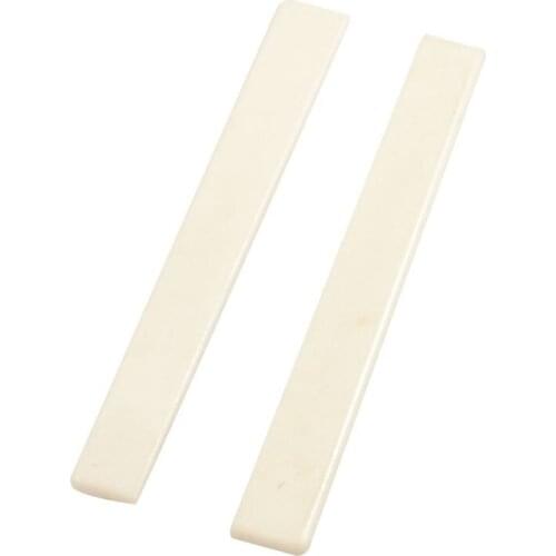 2 Pcs Spare Part Beige Plastic Bridge Saddle Nut for Classical Guitar