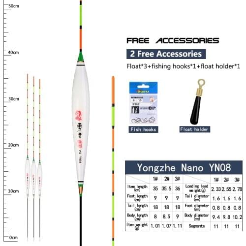 3pcs/lot Composite Nano Fishing Floats Deep Water Flotador Strong Buoyancy Buoy Big Fish Fresh Water Fishing Tackle Accessories