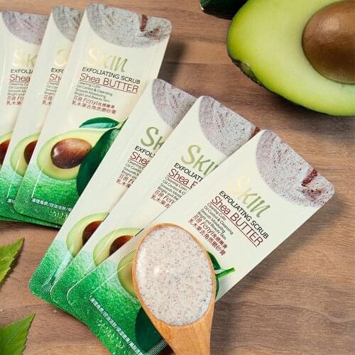 5Pcs Portable Shea Butter Body Scrub Cream Cleansing Skin Whitening Go Cutin Dead Skin Treatment Acne Moisturizing Body Care