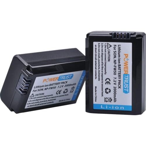 2000mAh NP-FW50 FW50 NPFW50 np fw50 black Battery for Sony Alpha a6500 a6300 a7 7R a7R a7R II a7II NEX-3 NEX-3N NEX-5