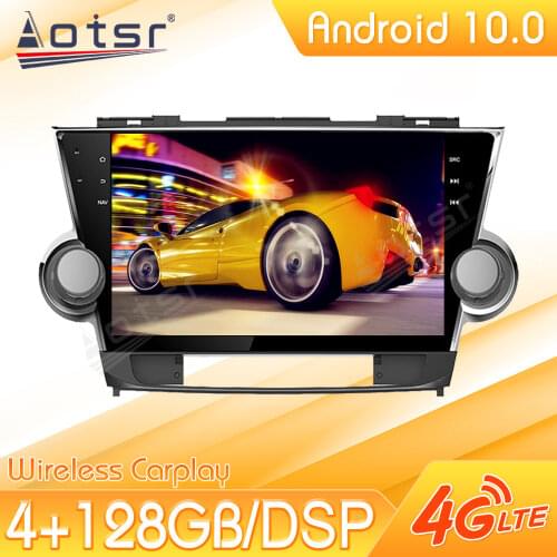 Android Car Multimedia Stereo Player For Toyota Highlander 2007 - 2014 Tape Radio Recorder Auto GPS Navi Head Unit No 2Din 2 Din