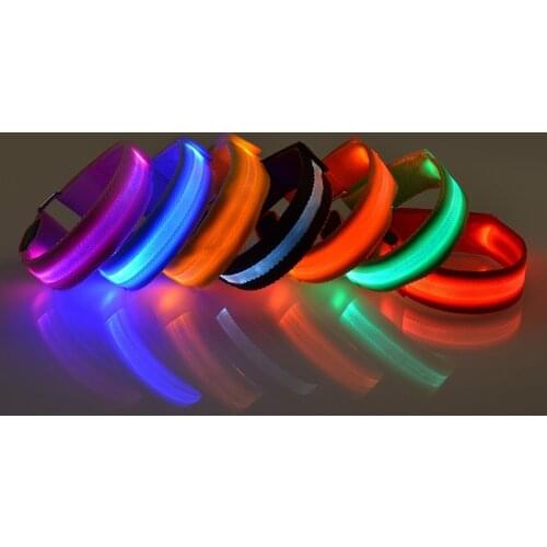 LED Reflective Light Arm Armband Strap Safety Belt For Night Running Cycling Hand Strap Wristband Wrist Bracelets Dropship