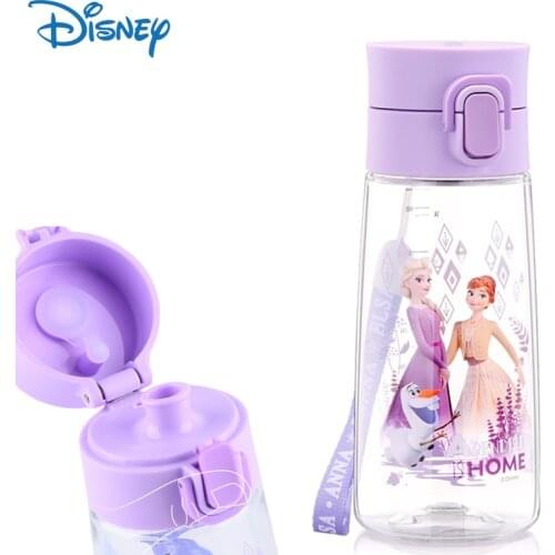 Disney Frozen Children Water Cup Princess Elsa Anna Cartoon Figure Sports Bottle Student Boys Girls Portable Kettle Kids Gifts