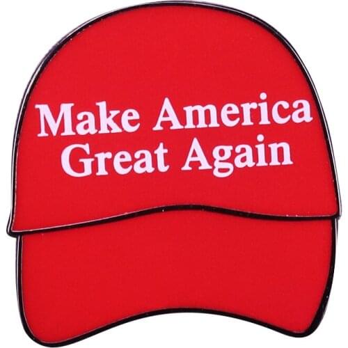 Donald Trump President campaign slogan hat brooch politics jewelry