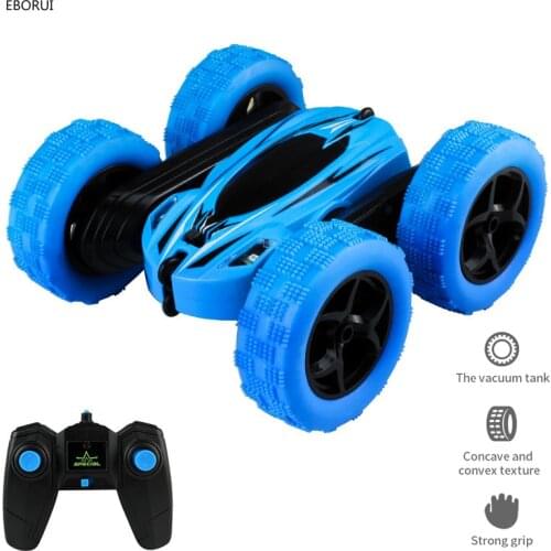 EBORUI 2.4Ghz 4WD RC Stunt Car for Kids & Adults Off Road Car Remote Control Vehicle Double Sided RC Car RTR Kids Gift Toy