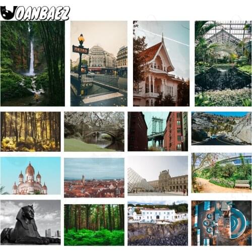 European-Style Architecture Diamond Painting Forest Landscape 5D Diy Art Cross Stitch Diamond Inlaid Room Home Decoration Gift