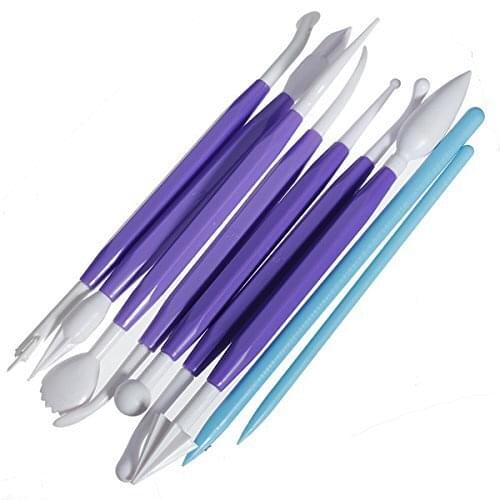 Hot Sale 9pcs/set Sugarcraft Fondant Cookies Cutters Cake Tools Pastry Carving Decorating Flower Modelling Craft Set