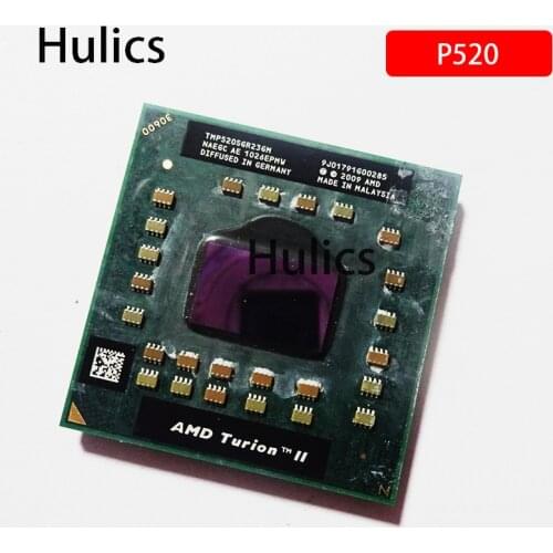 Hulics Original AMD Turion II Dual-Core Mobile P520 - TMP520SGR23GM 2.3Ghz notebook 2009 09 CPU processors Socket S1