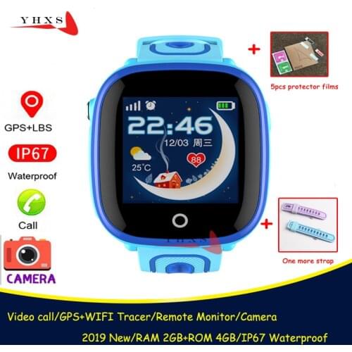 IP67 Waterproof Smart Safe GPS LBS Location Touch Screen SOS Call Monitor Wristwatch Finder Tracker Watch for Kid Child