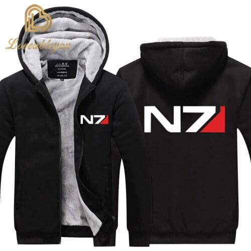 Men Game N7 Zipper Jacket Sweatshirts Thicken Hoodie Coat Casual Sweatshirts Men Fashion Hoodie Streetwear