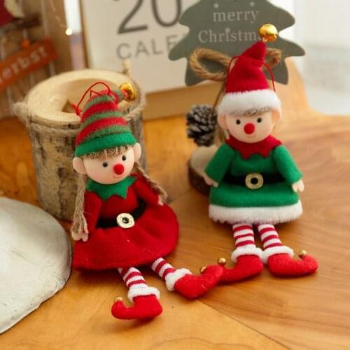 Creative Christmas Decor Cute Elf Doll Drop Ornaments Christmas Tree Decoration Pendant Party Home Decoration Festival Gift