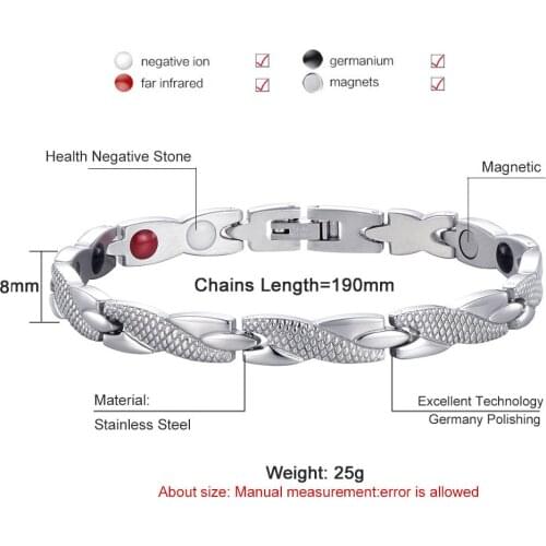 Men Women Twisted Bracelet Healthy Magnetic Therapy Arthritis Pain Relief Wristband Health99