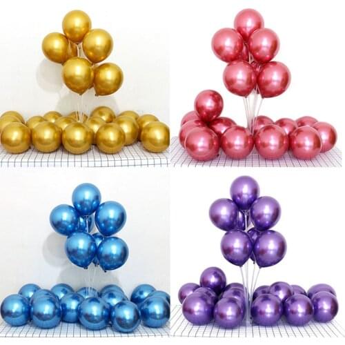 100pcs 50pcs 10inch Pearl Chrome Metallic Latex Balloons Metal Globos Inflatable Helium Balloon Birthday Party Decoration Ballon