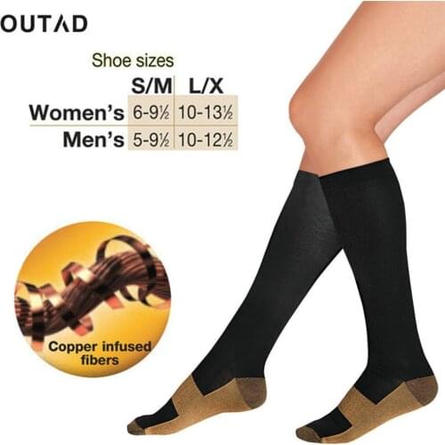 OUTAD Socks Women men Soothe Tired Achy Anti Fatigue Compression Stocking Socks Support Knee Magic Sport Socks