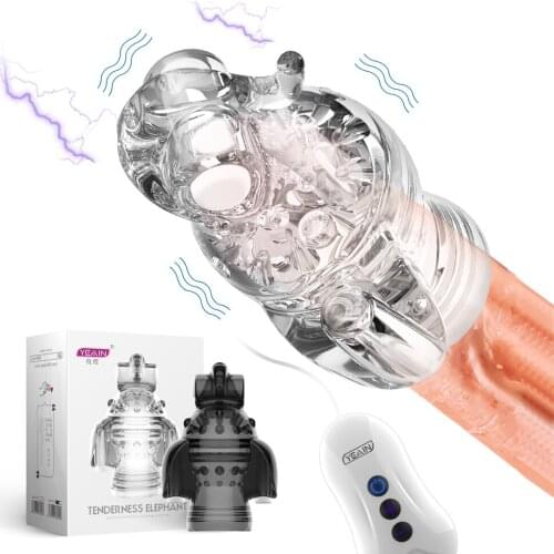 2020 New Sex Toys For Men Glans Training Vibrator Masturbator Penis Trainer Vibrating Oral Sex Masturbation Cup Adult Sex Shop