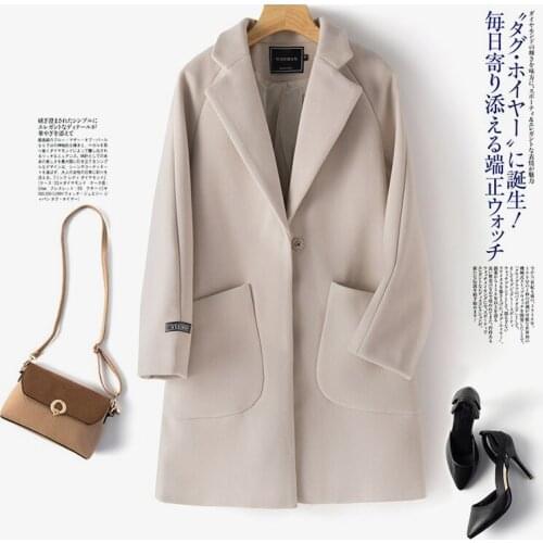 New 2021 Winter Cashmere Coat Female Brief Paragraph Plus Size Oversize Clothing 100% Woolen Outerwear Short Wool Jacket Female