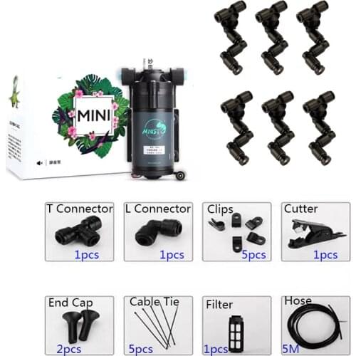 Reptiles Fogger Mist Sprinkler Rainforest Tank With Timer Control 360 Adjustable Aquarium Humidification Misting Cooling System