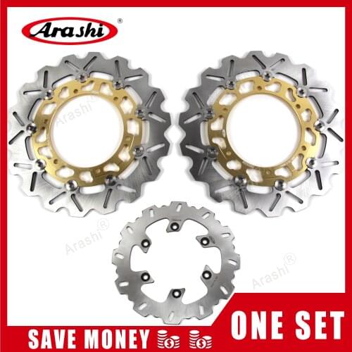 Arashi 1 Set YZF R THUNDERCAT 600 1996-2004 CNC Front Rear Brake Disc Rotors For YAMAHA YZF R1 1000 1998 1999 2000 2001