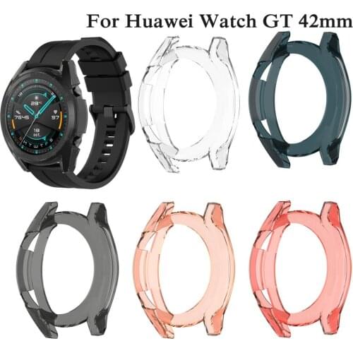 For Huawei Watch GT GT2 42mm TPU Silicone Watch Case Cover Smart Bracelet Protective Frame Shell Replacements Shockproof Cases