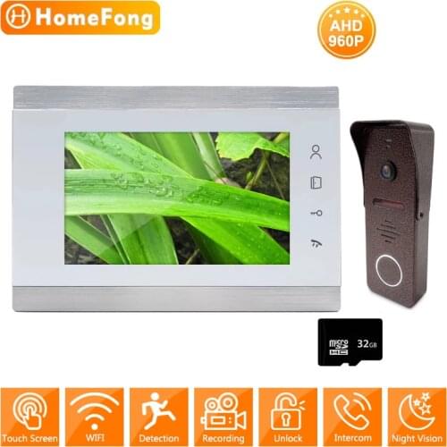 HomeFong Wifi Video Intercom Smart IP Wireless Monitor AHD 960P Doorbell Camera with Motion Record Video Door Phone for Villa