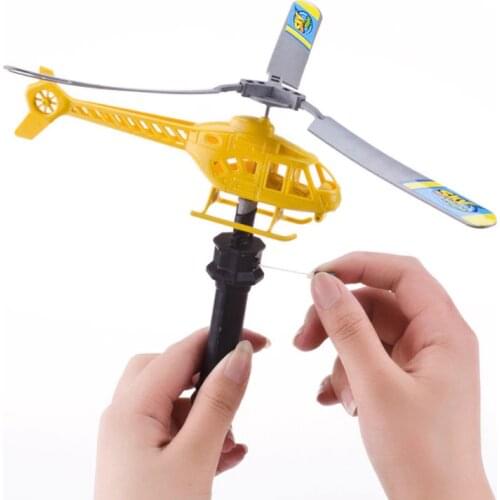 Aviation model Handle Pull The Plane Outdoor Toys For Children Baby Play Helicopter 1 pcs random color