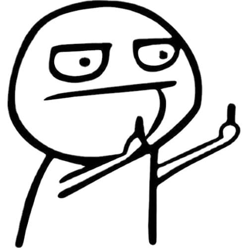 1Pcs Auto Car Cartoon JDM Funny Middle Finger Reflective Vinyl Car Sticker Motorcycle Decal Styling