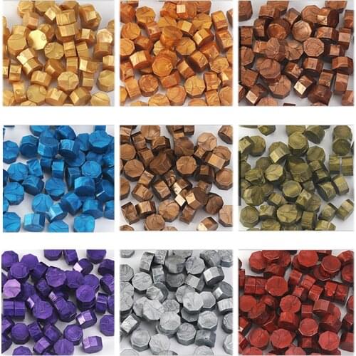 100pcs Sealing Wax Seal Beans Stamp Beads for Vintage Craft Envelope Wax seal Ancient Sealing Wax stamp Wedding Making Tools