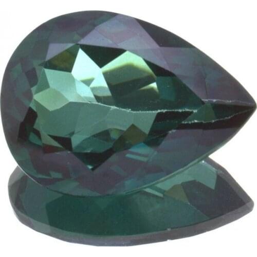 16,18ct. Green Topaz Pear Cut