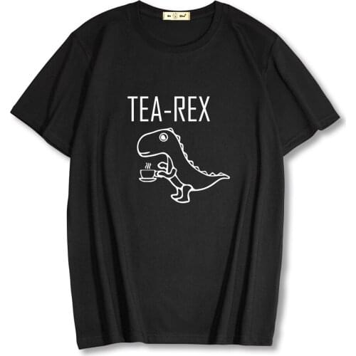 2021 Summer 100% Cotton Mens T-shirt Cool Tea-Rex Print Men Women T Shirt lovely o-neck Short Sleeve Tops Shirts