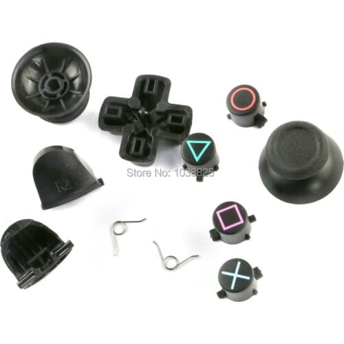 50sets/lot L2 R2 L1 R1 Full Buttons Replacement for PlayStation 4 PS4 old version Controllers D Pad W/ Spring