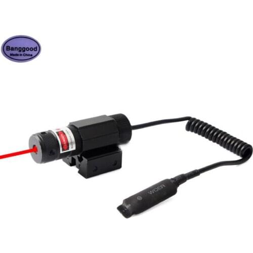 8812B Adjustable Tactical Mini Red Laser Sight Gun Rifle Pistol Scope Weaver Picatinny Mount with Tail Switch Fit 11mm 20mm Rail