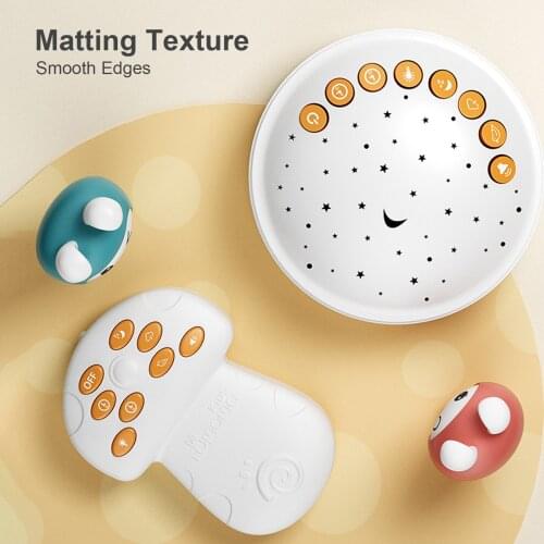 White Noise Machine Baby Sleep Machine Home Use Lovely Sleep Therapy Relaxing Sound Machine Bedside Music Projector Night Light