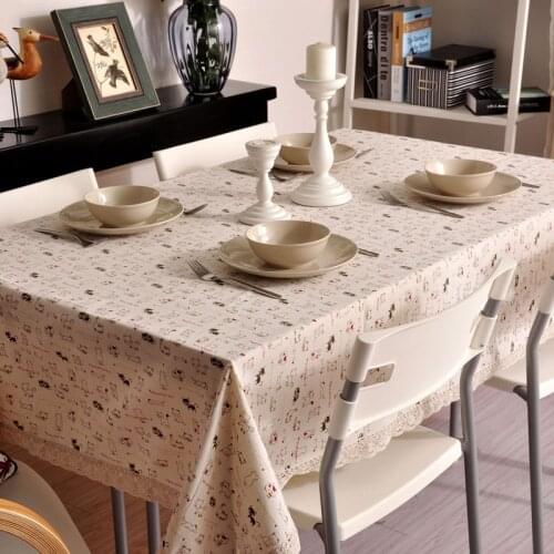 Free shipping Linen tablecloths kitten lace table cloth tablecloths tablecloth