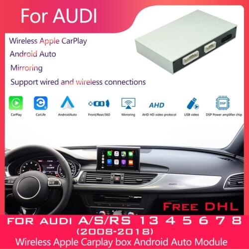 Wireless Apple Carplay box Android Auto Module For Audi A5 A4 A6 A7 B9 Q3 Q5 Q7 S5 S7 OEM Screen Upgrade multimedia AirPlay