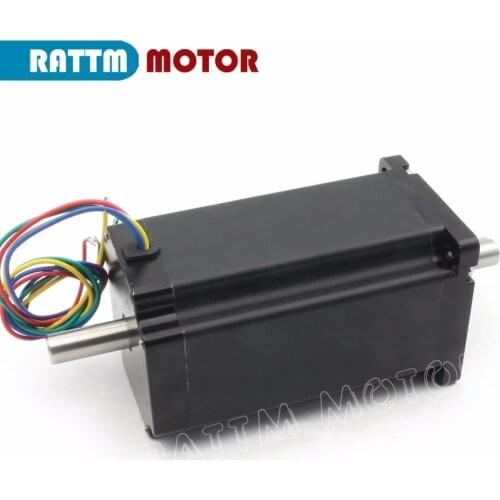 34HS5802B NEMA34 stepper motor Dual shaft 154mm 1600Oz-in 12N.m 5A for Large CNC Router Milling Engraving Machine