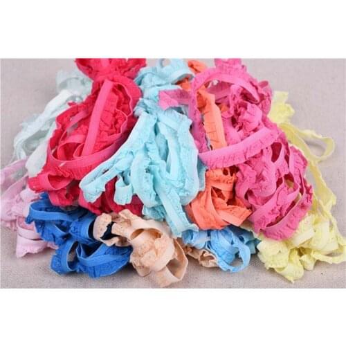 10Yards Elastic Lace Trim for DIY Underwear Stretch Ruffle Trimmings Ribbon Bra Lingerie Accessories Blue Yellow Rose Red