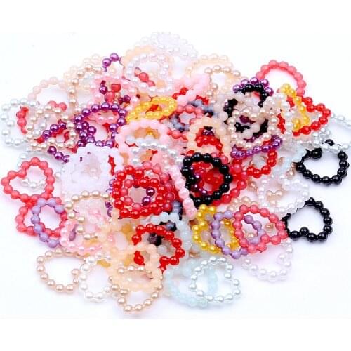 Heart Shape 11mm 100pcs Many Colors Flatback Half Pearl Nail Art Resin Rhinestones DIY Crafts Jewelry Making Wedding Decorations